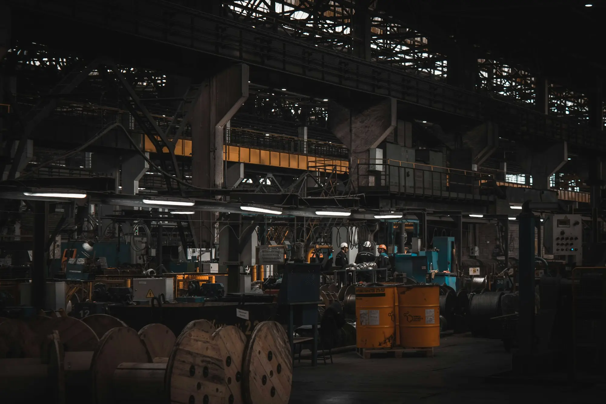 Factory filled with machinery, a business sizing up how much to borrow